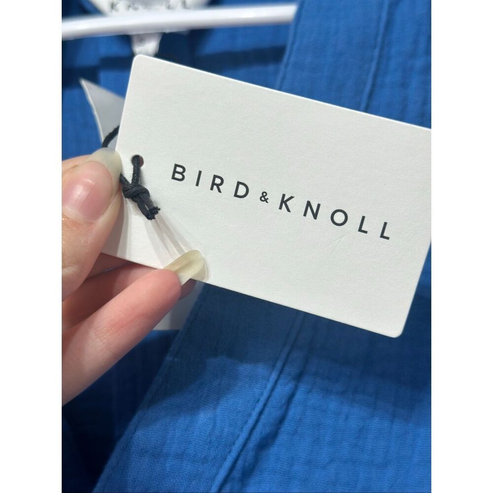 Nwt Bird & Knoll Freida Crinkled Lined Long Sleeve Maxi Dress Women's Small — image 6 of 8